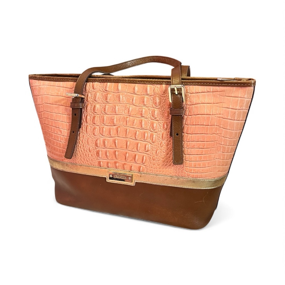Brahmin Two-Tone Leather Tote Bag